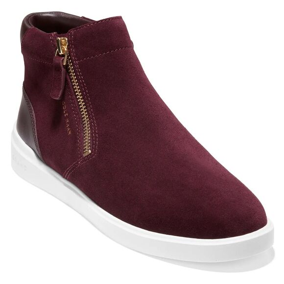 Cole Haan Women's Purple Suede Grand Crosscourt Side Zip Sneakers Size 8.5M - Picture 7 of 8